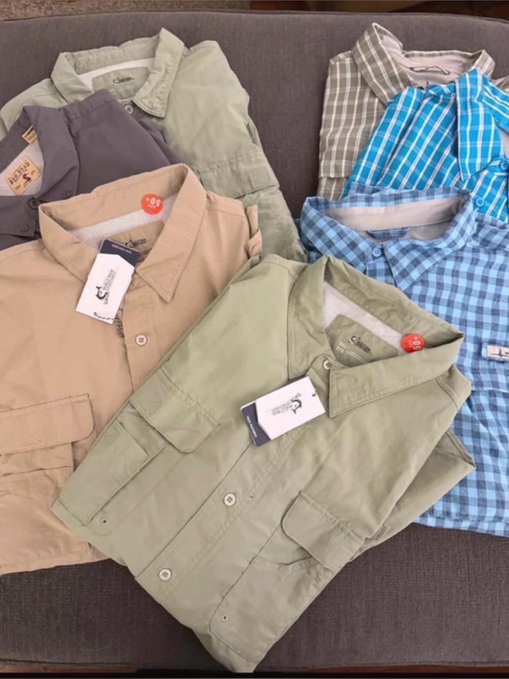 7 Big Men's Fishing Outdoor Shirts
(2XL & 3XL) NWT & Great Condition!